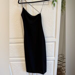 Elegant Black Cocktail Women's Dress